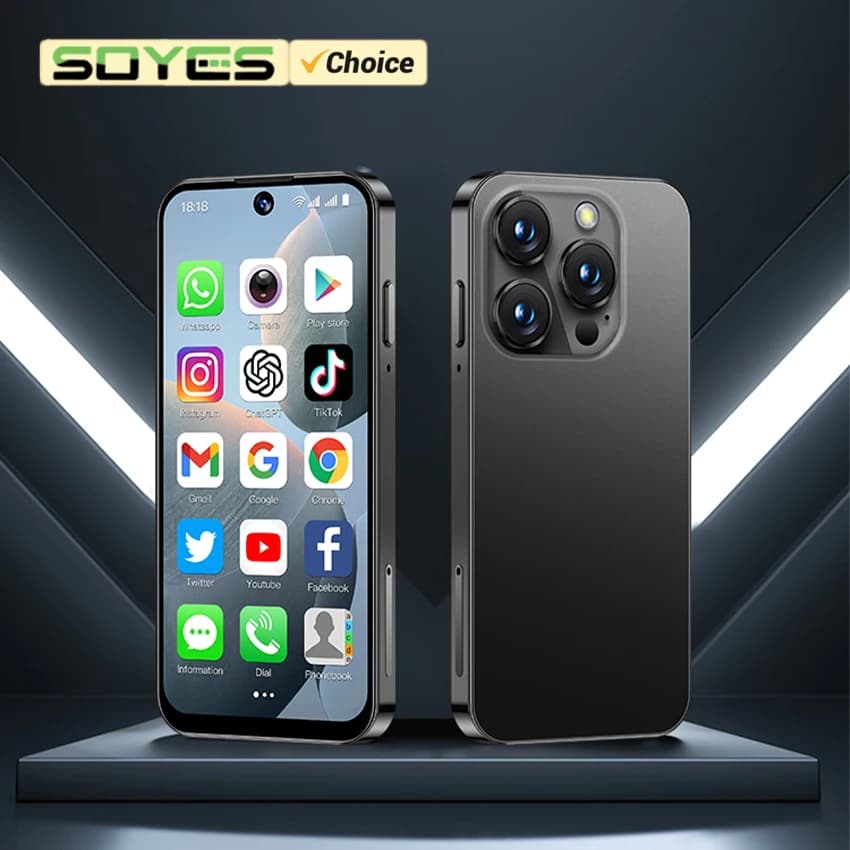 هاتف صغير سويز XS19 ميني بشاشة 3.88 بوصة، ذاكرة 2 جيجابايت رام و16 جيجابايت روم، أندرويد 10.0، التعرف على الوجه، شريحتين، شبكة 3G