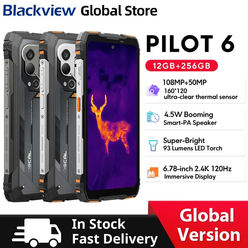 Blackview BV7300 Rugged Smartphone 6.67'' HD+ IPS 90Hz Display Dual Camping Light  15000mAh 45W Fast Charge NFC Android 14