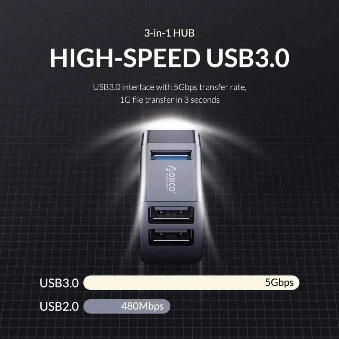ORICO USB 3.0 Hub Notebook Wireless USB Splitter 3-port Laptop Extender PC Computer USB 2.0 Charge Hub for Laptop Accessories - 4