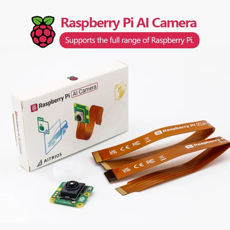 كاميرا الذكاء الاصطناعي الأصلية الرسمية من Raspberry Pi مع مستشعر Sony IMX500 للذكاء الاصطناعي ووحدة التحكم RP2040 - 2