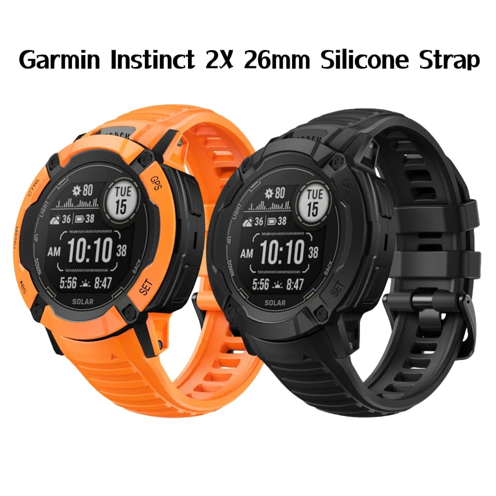 حزام سيليكون جارمين 26mm سهل التركيب لساعة Instinct 2X، سوار مطاطي رياضي - 3