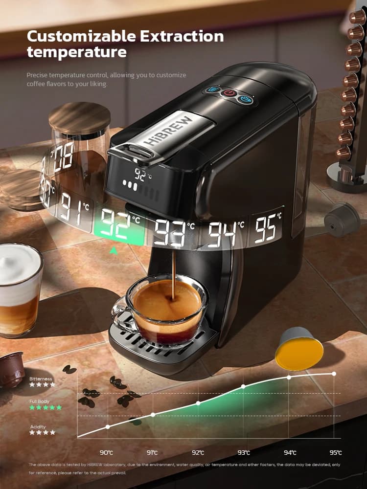 HiBREW آلة قهوة كبسولات 6 في 1 ساخن/بارد متعددة الإسبريسو كافيتيرا صانع قهوة كابتشينو دولتشي غوستو نيسبريسو مسحوق H1B - 2
