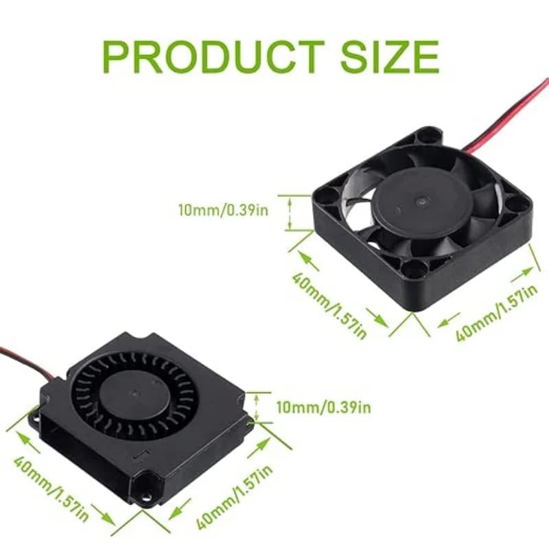 Creality Original 4010 Fans DC 24V Extruder Hot End Fan and DC 24V Turbo Fan for Creality Ender 3/Ender 3 Pro /Ender 5 3D Printe - 4