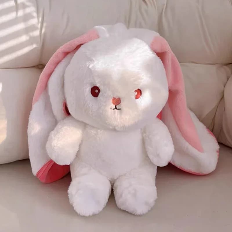 25cm Cute Strawberry Carrot Rabbit Plush Toy Stuffed Creative Into Fruit Transform Baby Cuddly Bunny Doll for Kid Birthday Gift - 4