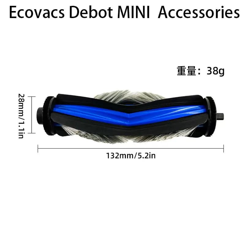 إكسسوارات مكنسة روبوت Ecovacs Deebot mini فرشاة رئيسية قماش كيس غبار فرشاة حواف فلتر غطاء فرشاة رئيسية - 2