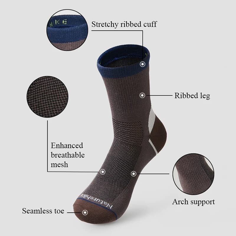 Naturehike Socks Men's Women's Sports Quick-drying Right Angle Sock Outdoor Running Hiking Mountaineering Breathable Mid-Calf - 3