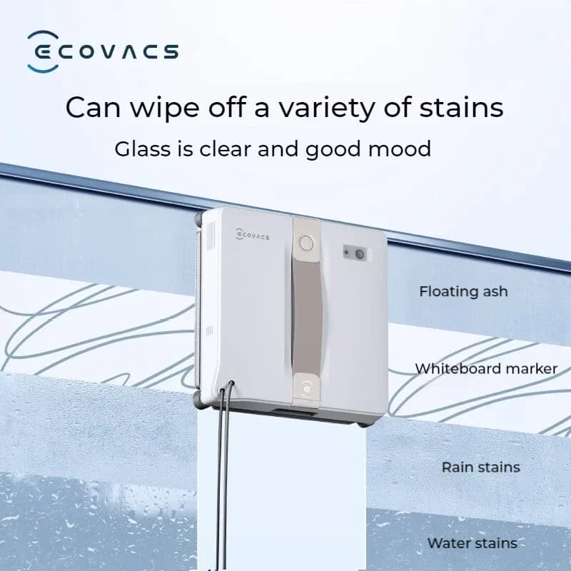 Original ECOVACS smart Robot for washing windows WINBOT AIR MINI Window Cleaning Robot 8000Pa Glass Vacuum Cleaner - 5