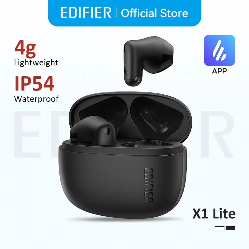 إديفيير X1 لايت سماعات أذن لاسلكية حقيقية بلوتوث 5.4 سماعة رأس لاسلكية خفيفة الوزن IP54 وقت تشغيل 28 ساعة