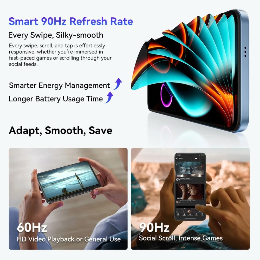 هاتف بلاك فيو كولور 6 الذكي بشاشة 6.67 بوصة، معالج MTK G81، ذاكرة وصول عشوائي 8 جيجابايت، ذاكرة داخلية 128 جيجابايت/256 جيجابايت، كاميرا 50 ميجابكسل، بطارية 5000 مللي أمبير، أندرويد 15 - 5