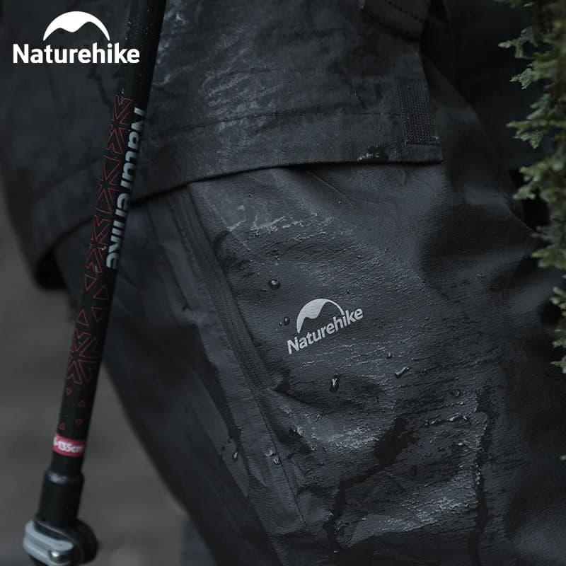 بنطلون Naturehike مقاوم للمطر للتنزه في الهواء الطلق والسفر مقاوم للماء ومتنفس لصيد الأسماك خفيف الوزن ومحمول ومقاوم للرياح للتخييم - 2