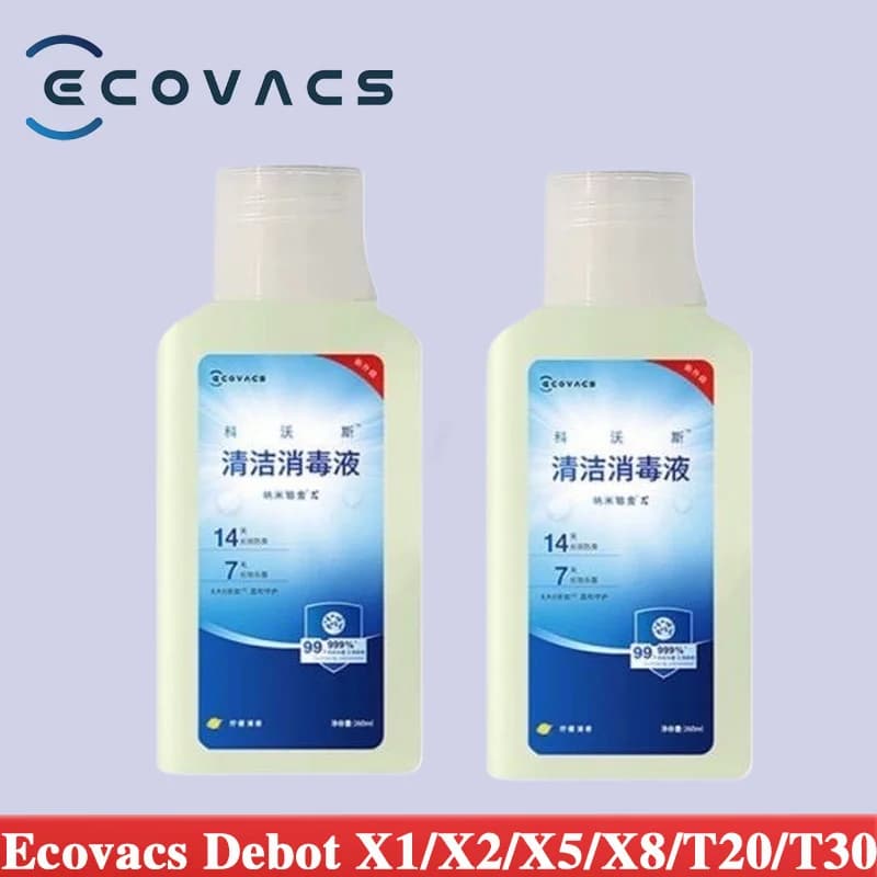 إكسسوارات سوائل تنظيف الأرضيات الأصلية لمكانس ECOVACS DEEBOT X5 OMNI / X5 PRO OMNI / X8 Pro Omni / T30 Pro Omni /T20 OMNI