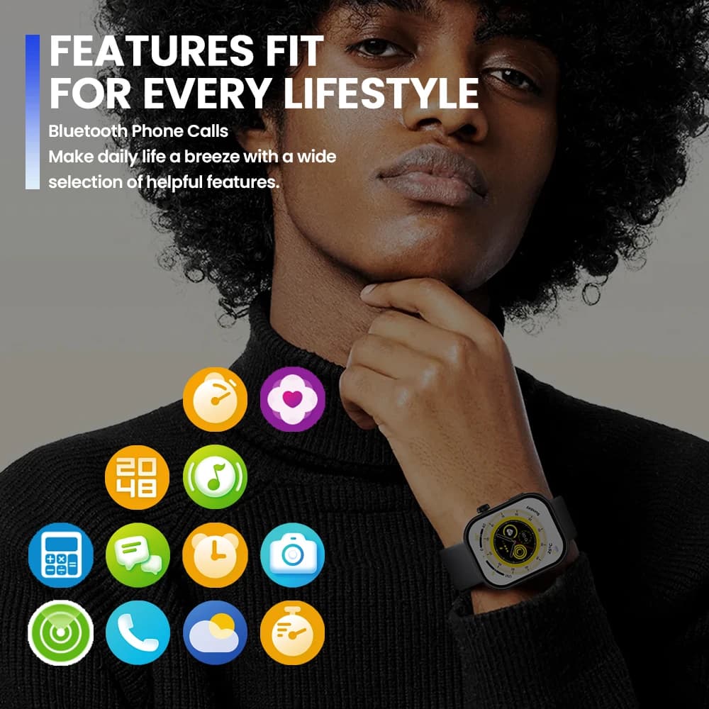 New Zeblaze Btalk Plus Voice Calling Smartwatch 2.03'' HD Color Display Health and Fitness Tracking Smart Watch for Men Women - 5