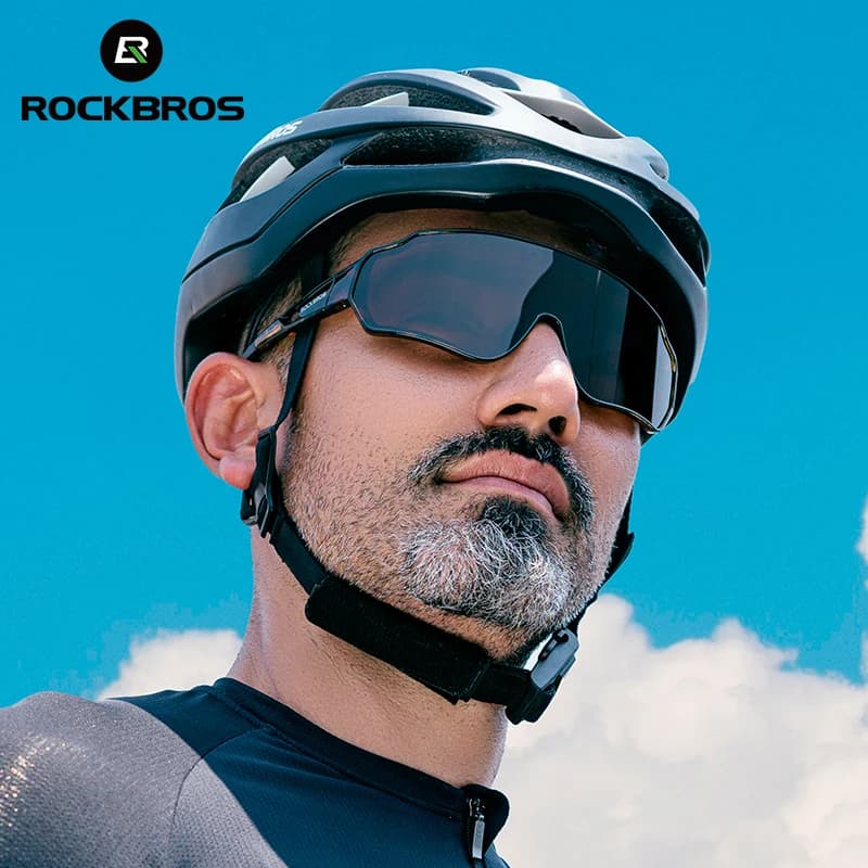 نظارات دراجات ROCKBROS بعدسات فوتوكرومية حماية من الأشعة فوق البنفسجية UV400 نظارات شمسية للدراجات نظارات رياضية خارجية نظارات ركوب الدراجات على الطرق الوعرة والطرق الممهدة - 4