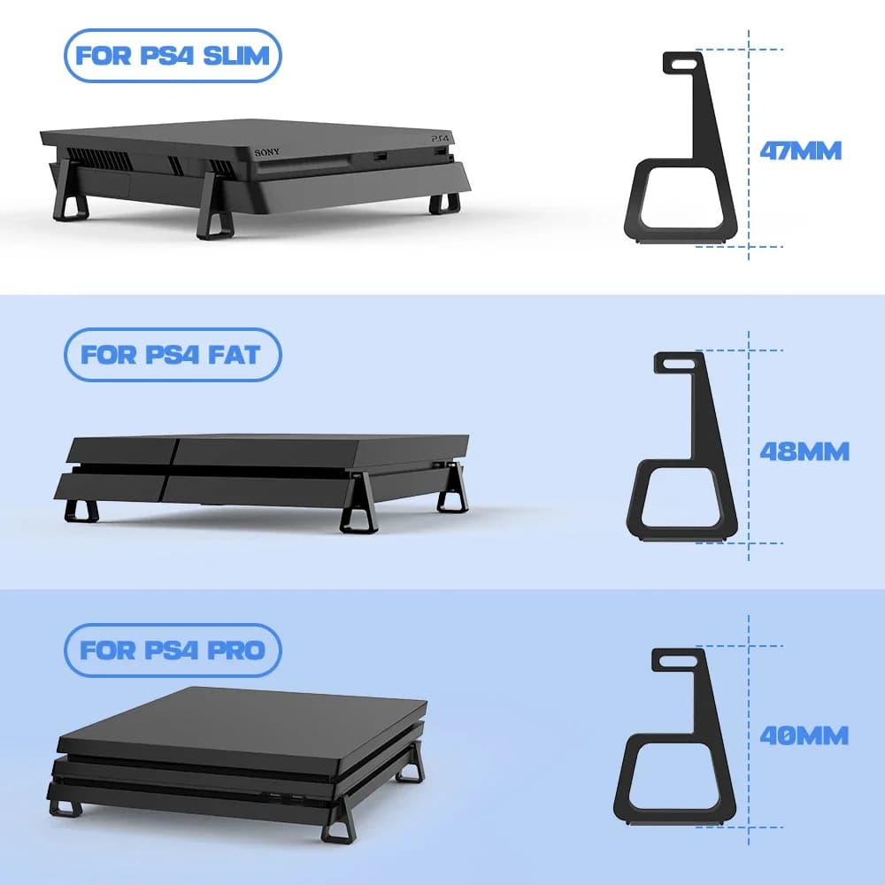 TECTINTER Cooling Horizontal Version Holder Stand For PS4 /Slim /Pro Console Accessories Anti-Slip Base Flat-Mounted Bracket - 2