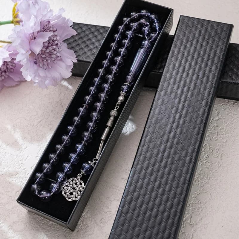 45pcs10mm gift box Mousselin prayer beads, Middle East Tesbiha prayer bracelet, Ramadan rosary gift - 2
