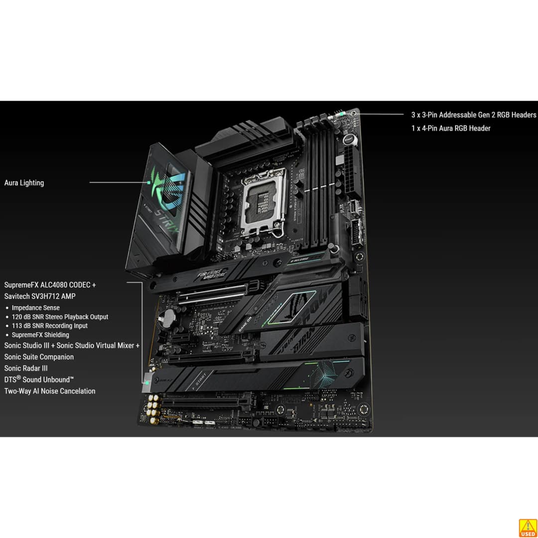 لوحة أم ASUS ROG STRIX Z790-F GAMING WIFI مقبس LGA1700 معالج DDR5 7800+(OC) MHz ذاكرة مجموعة شرائح Z790 لوحة رئيسية ATX - 4