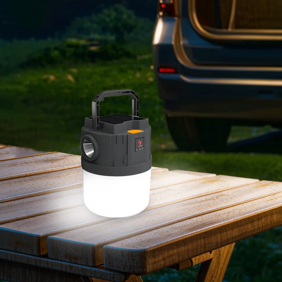 One Piece Solar Ball Pendant Light with Hook Mobile Solar Camping Light - Multifunctional USB Rechargeable LED Bulb - 3