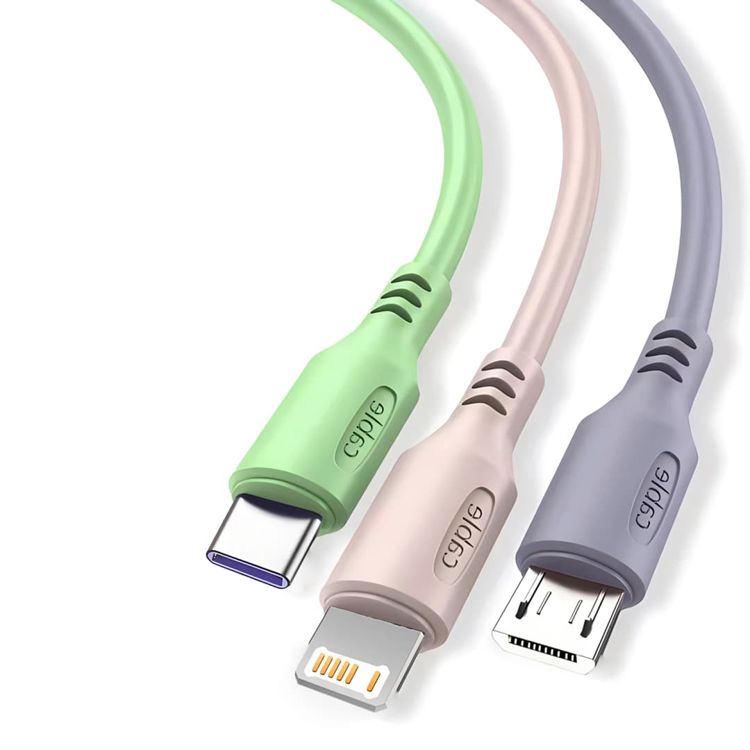 كابل شحن سريع 3 في 1 لهاتف iPhone15 14 13 12 11 X Pro Max Micro USB Type-C شاحن الهاتف كابل بيانات USBC - 4