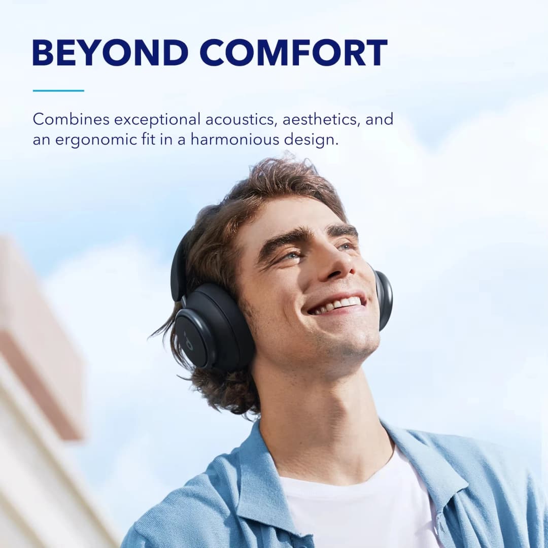 سماعات الرأس Soundcore من Anker Space Q45 مع إلغاء الضوضاء التكيفي النشط، التحكم عبر التطبيق، صوت لاسلكي عالي الدقة LDAC، بلوتوث 5.3 - 6