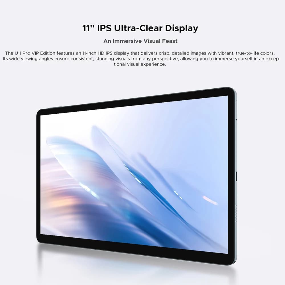 جهاز لوحي DOOGEE U11 Pro بنظام أندرويد 15، سعة 30 جيجابايت (6+24)، 256 جيجابايت، شاشة 11 بوصة بدقة HD ومعدل تحديث 90 هرتز، بطارية 8580 مللي أمبير، معالج Unisoc T7200 ثماني النواة، Widevine L1 - 5