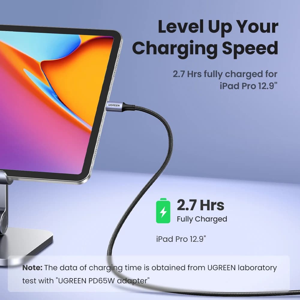 UGREEN 100W USB Type C To USB C Cable For iPhone 17 16 MacBook iPad Samsung Poco PD Fast Charging Charger Cord 5A E-Marker Chip - 3