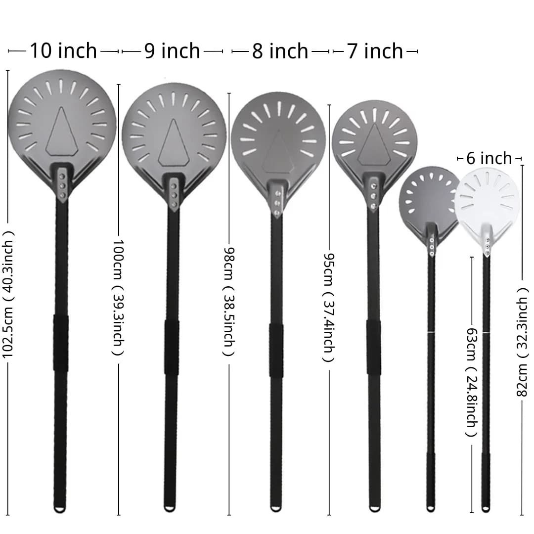 7 8 9 10 Inch Long Pizza Peel AdjustableTurning Shovel Spatula Baking Tool  Kitchen Utensils Nonstick Big Pizza Turner for Oven - 4