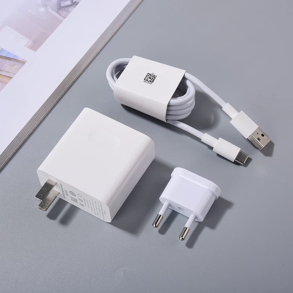 شاحن سريع من هونر 100 واط محول طاقة سوبر تشارج EU/US كابل USB Type C بطول 1 متر 6 أمبير لهونر 200 و100 و90GT و70 برو+ وماجيك 6 و5 برو لايت - 2