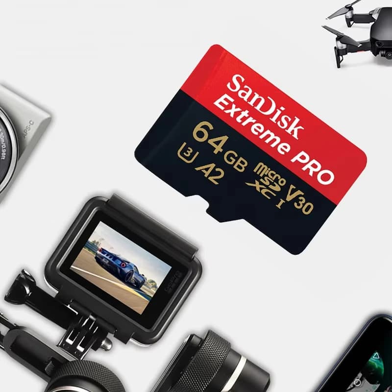 بطاقة الذاكرة Sandisk Extreme Pro SD - سعات متعددة، فئة U3 V30 A2، تدعم 4K، متوافقة مع الهواتف والكاميرات - 2