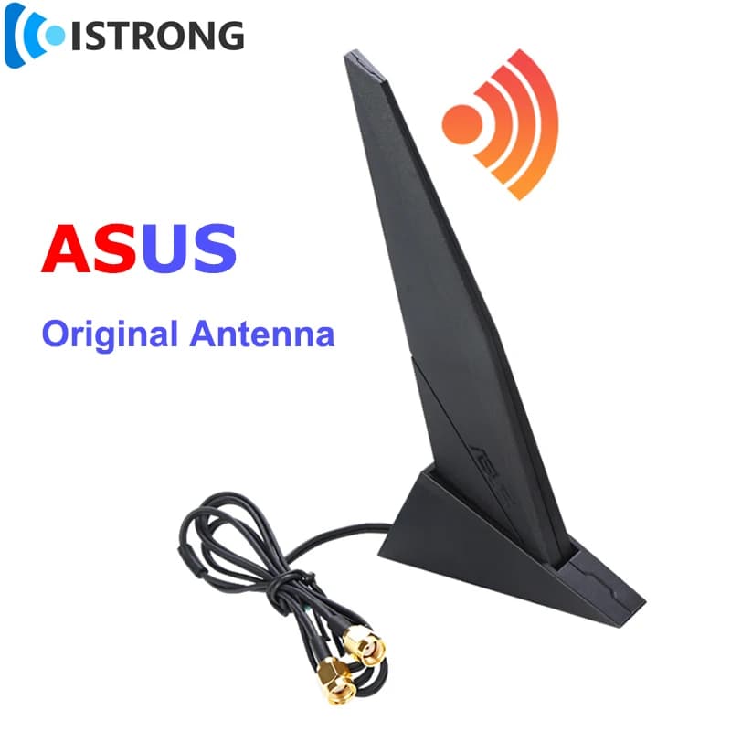 هوائي بطاقات الشبكة الأصلية من ASUS، هوائي مغناطيسي ثلاثي النطاق 2.4G/5G/6G WiFi6e، متوافق مع LOH Z390 وZ490 وX570 وB460 وB360