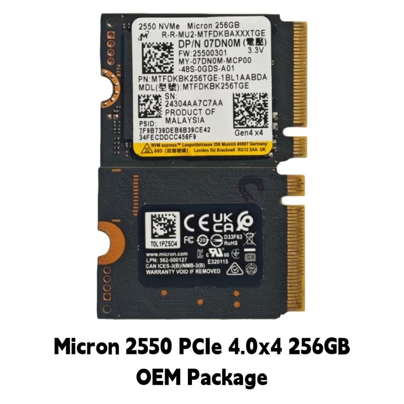 قرص صلب داخلي Crucial P310 بسعة 1 تيرابايت و2 تيرابايت وMicron 2450/2550 بسعة 256 جيجابايت PCIe Gen4x4 2230 NVMe M.2 SSD لتحسين جهازك - 3