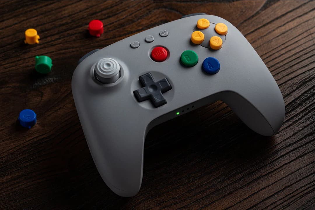 8BitDo N64 Bluetooth Controller with Hall Effect Joysticks for Analogue 3D, Switch, Switch 2, Windows, Android Game Accessories - 6
