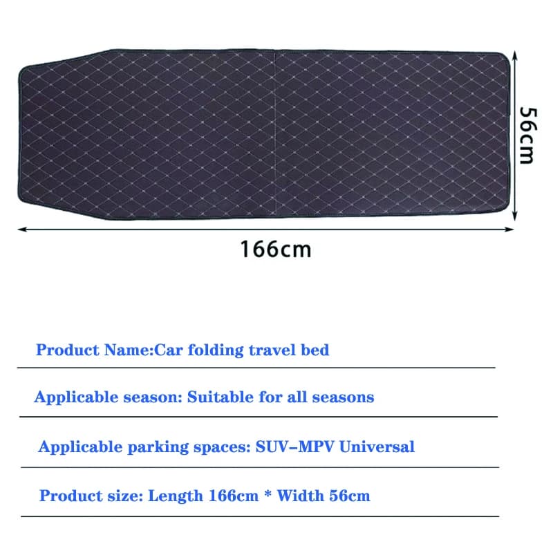 Car Travel Bed Portable Folding Car Modified Bed Auto Rear Seat Travel Sleeping Pad Vehicles Co pilot Sleep Mat Car Accessories - 3