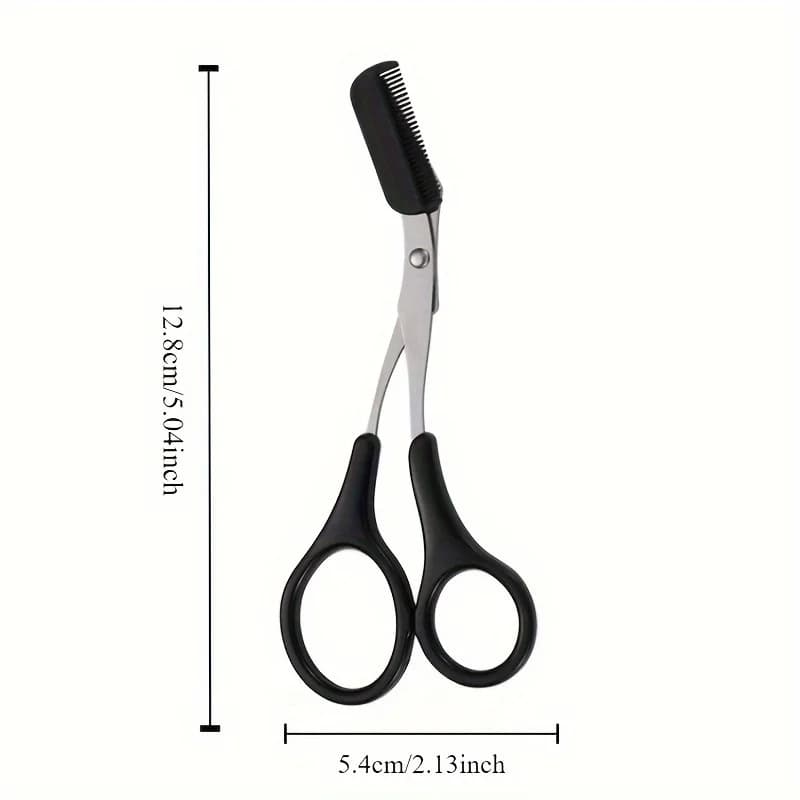 Stainless Steel Eyebrow Trimming Scissors With Comb, Safe Eyebrow Trimming Makeup Tool, Precise Creation Of Perfect Eyebrow Shap - 6