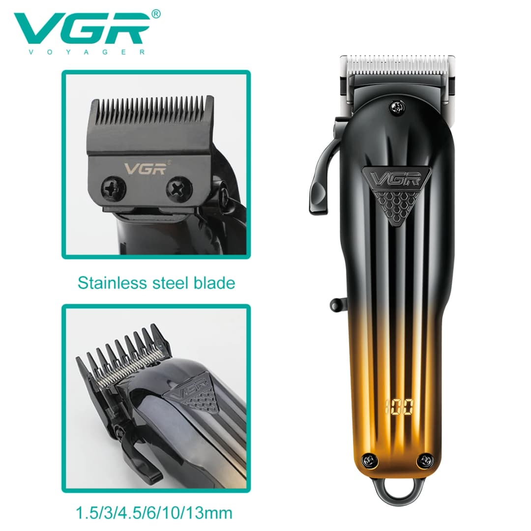 VGR 644 ماكينة قص الشعر المتدرج - كهربائية، قابلة لإعادة الشحن، احترافية للرجال - 3