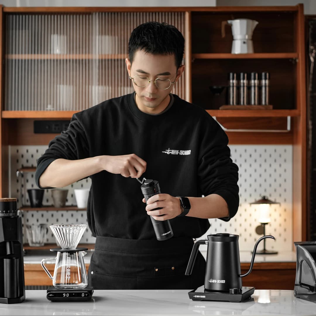 MHW-3BOMBER Coffee Grinder Conical Burr Precision Adjustment Portable Stainless Steel Hand Grinder For Pour Over And Espresso - 5