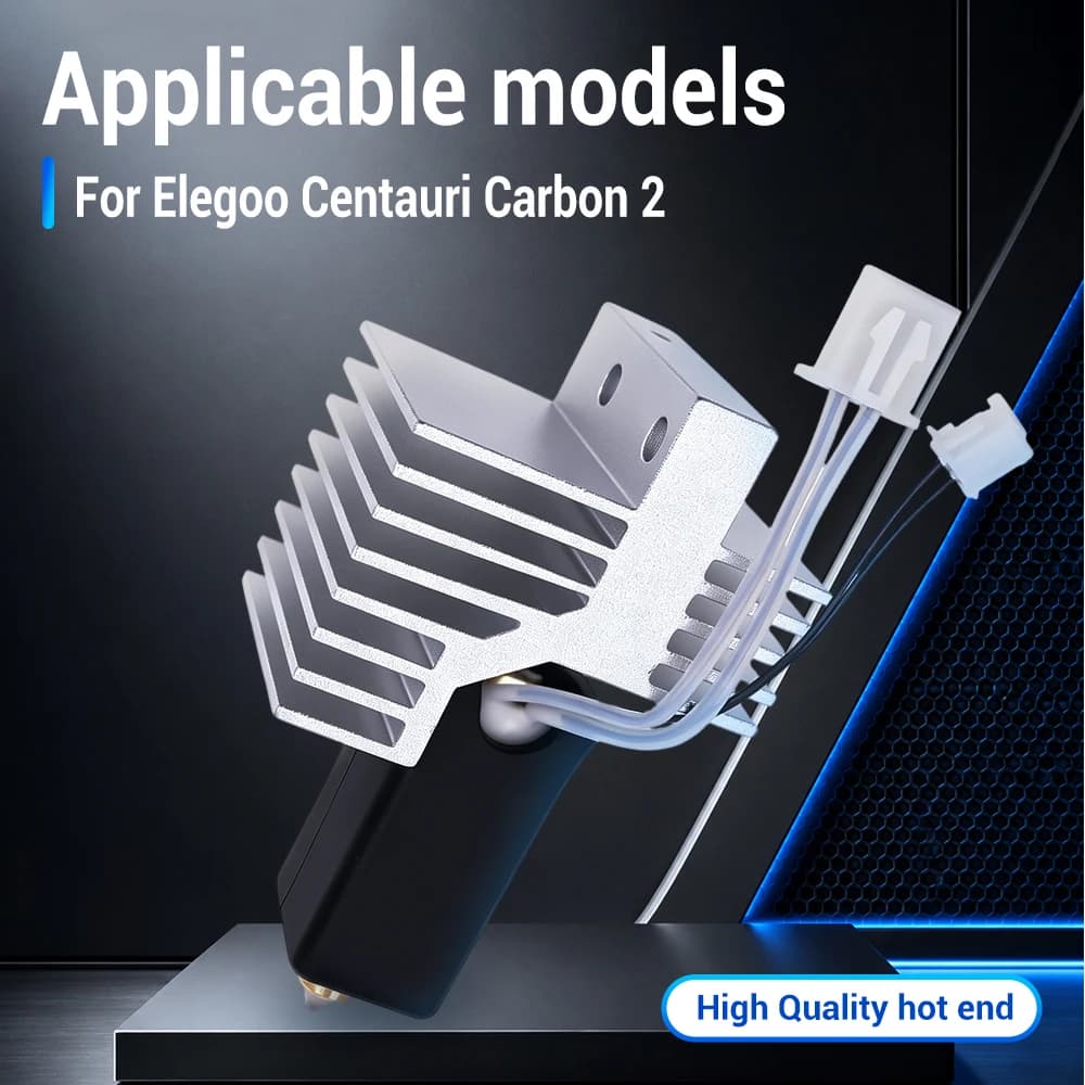 ترقية فوهة Elegoo CC 2 بمقاسات 0.2/0.4/0.6/0.8 ملم، مجموعة فوهة ساخنة مجمعة للطرف الساخن Elegoo Centauri Carbon 2 / فوهة Centauri - 3