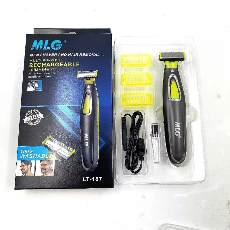 ماكينة حلاقة كهربائية MLG للرجال والنساء ماكينة تشذيب الجسم بالكامل محمولة بشفرة على شكل T لشفرة اللحية والإبط قابلة للغسل - 6