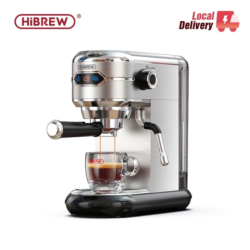 ماكينة صنع القهوة من HiBREW Cafetera 20 بار إينوكس شبه أوتوماتيكية فائقة النحافة ESE POD & مسحوق إسبريسو كابتشينو ماكينة ماء ساخن H11