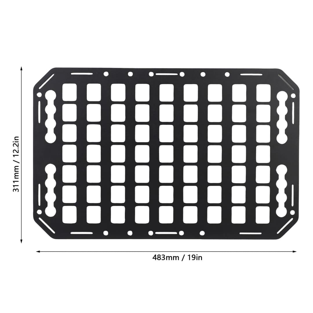 Truck Bed Molle Panel Aluminium Alloy Multifunctional L Track Storage Organizer for Car SUV RV - 2