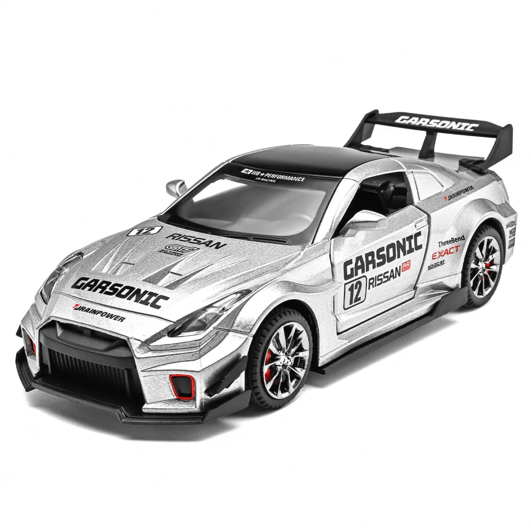 1:32 Nissan GTR Supercar Alloy Car Toy Car Metal Collection Model Car Sound and light Toys For Children - 6