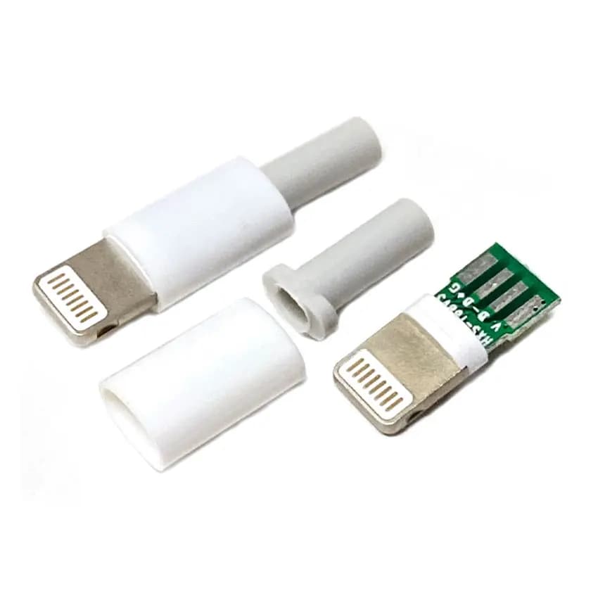 مجموعة 1 وصلة ذكر USB مع موصل لوحة الرقائق منفذ شحن سريع مع خط لحام DIY كابل بيانات لـ Iphone - 5
