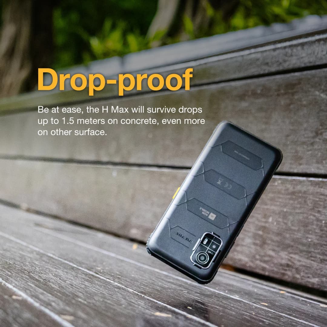 هاتف ذكي متين AGM H MAX 8+256 جيجابايت بطارية 10000 مللي أمبير شاشة HD+ 3 فتحات بطاقة NFC OTG شحن عكسي ضد الماء - 3