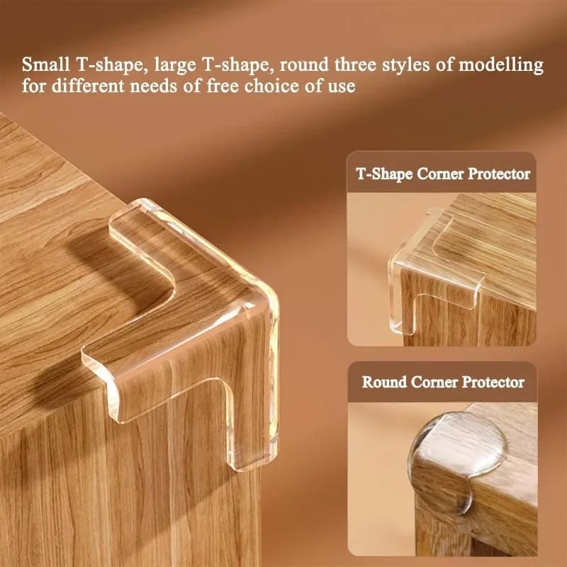 Baby Safety Silicone Kids Proofing Edge Protector Soft Transparent Children Anti Collision Table Corner Edge Protection Cover - 3