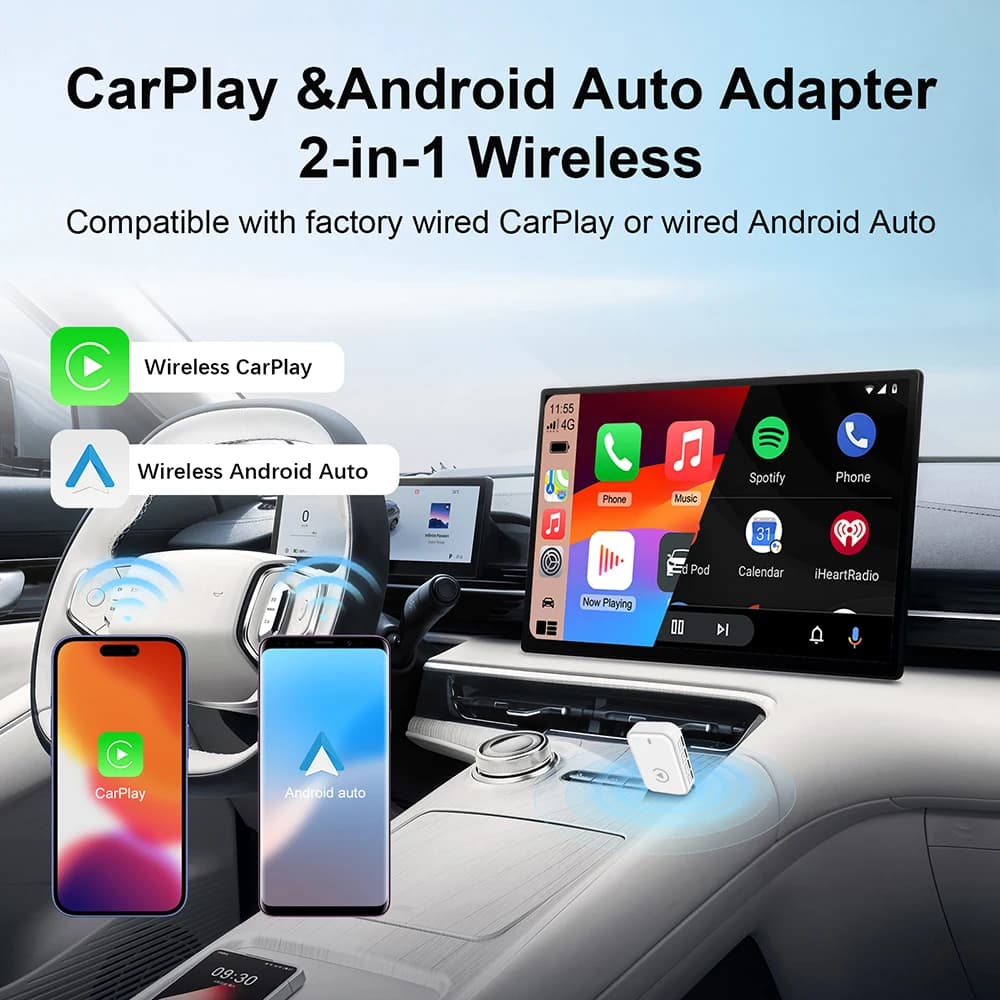 محول Android Auto لاسلكي جديد 2025، من سلكي إلى لاسلكي Carplay، صندوق ذكي USB، تشغيل فوري، ترقية عبر الإنترنت، اتصال WiFi تلقائي - 2