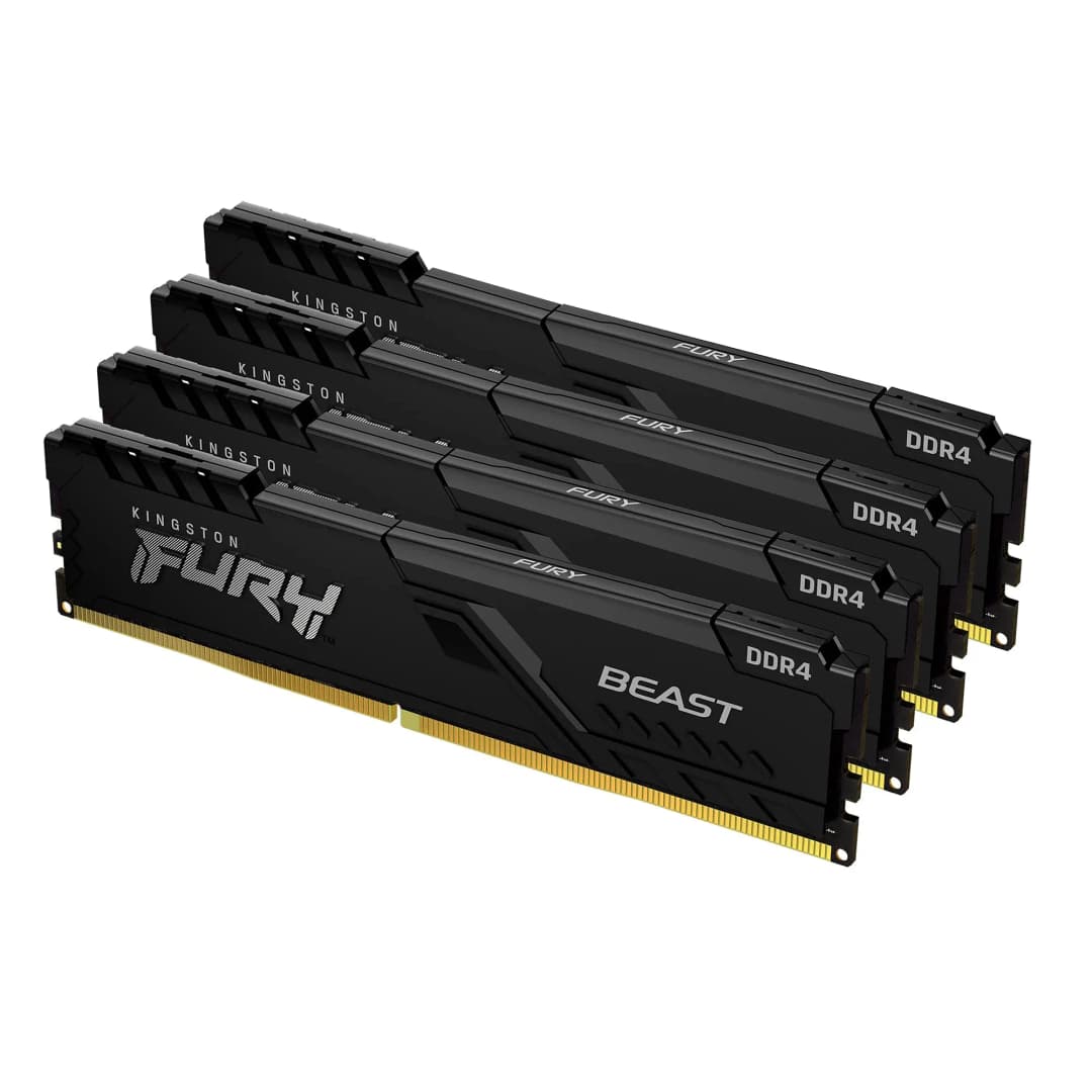 وحدة ذاكرة Kingston FURY Beast DDR4 بسعة 8 جيجابايت و16 جيجابايت و32 جيجابايت بتردد 3200 ميجاهرتز و3600 ميجاهرتز XMP2.0 للكمبيوتر المكتبي متوافقة مع معالجات AMD وIntel ولوحات الأم بمنفذ 288PIN - 6