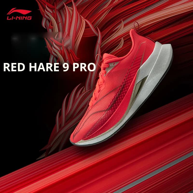 أحذية الجري للرجال LI-NING RED HARE 9 PRO ألياف BOOM عاكسة خفيفة الوزن أحذية التدريب على السباقات ARPW001
