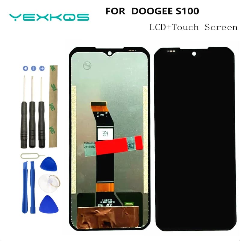 شاشة عرض LCD أصلية مقاس 6.58 بوصة DOOGEE S100 S110 GT + وحدة استبدال إصلاح شاشة اللمس ديجيتزر لهاتف DOOGEE S 100 برو
