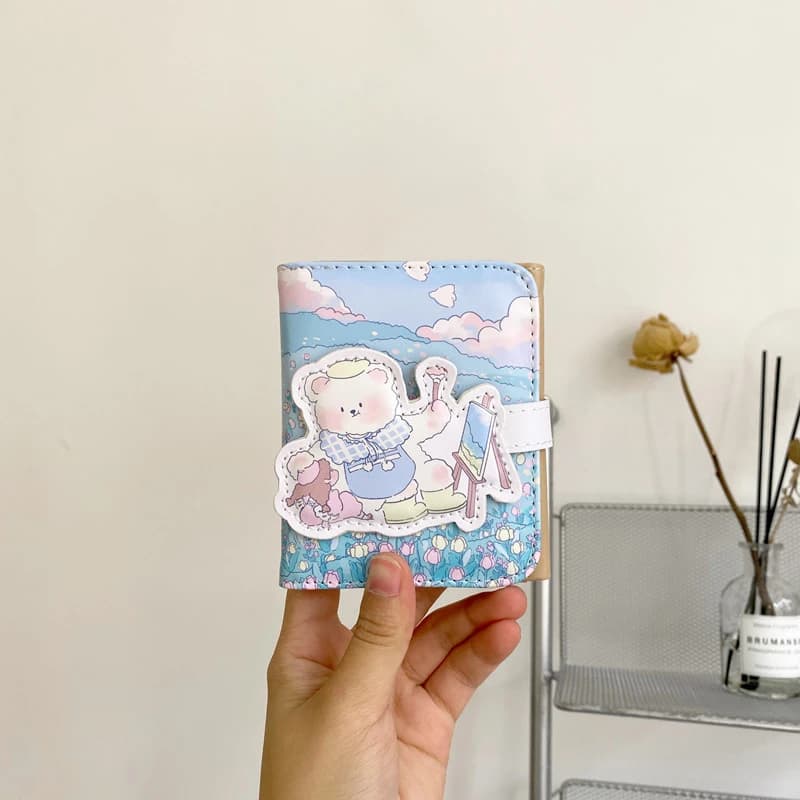 New Cute Bear Wallets For Women Small Hasp Girl Credit Card Holder For Pu Leather Coin Purse Female Wallet Short New 2024 - 6