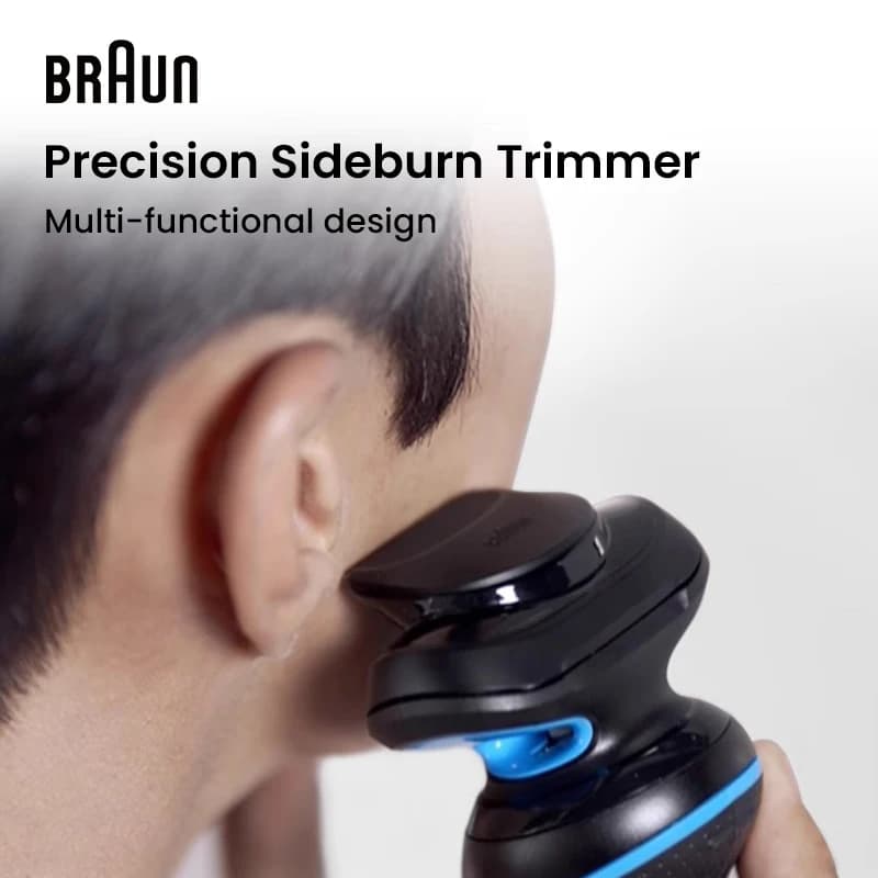 ماكينة حلاقة كهربائية للرجال من Braun Series 5 50-B4200cs بشفرة عائمة ثلاثية الأبعاد وقاطع فويل مع أداة تشذيب السوالف - 6
