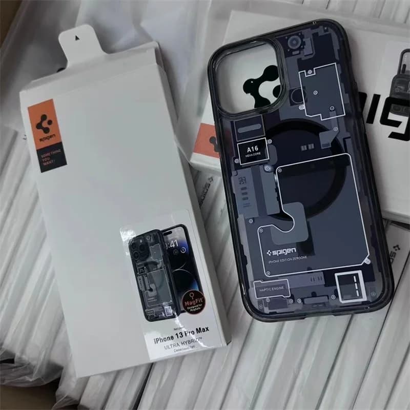 Spigen Magnetic Hard Cover For iPhone 18 12 13 14 15 16 17 Pro Max Electronic Case For iPhone Air Magsafe Fashion Phone Shell - 3